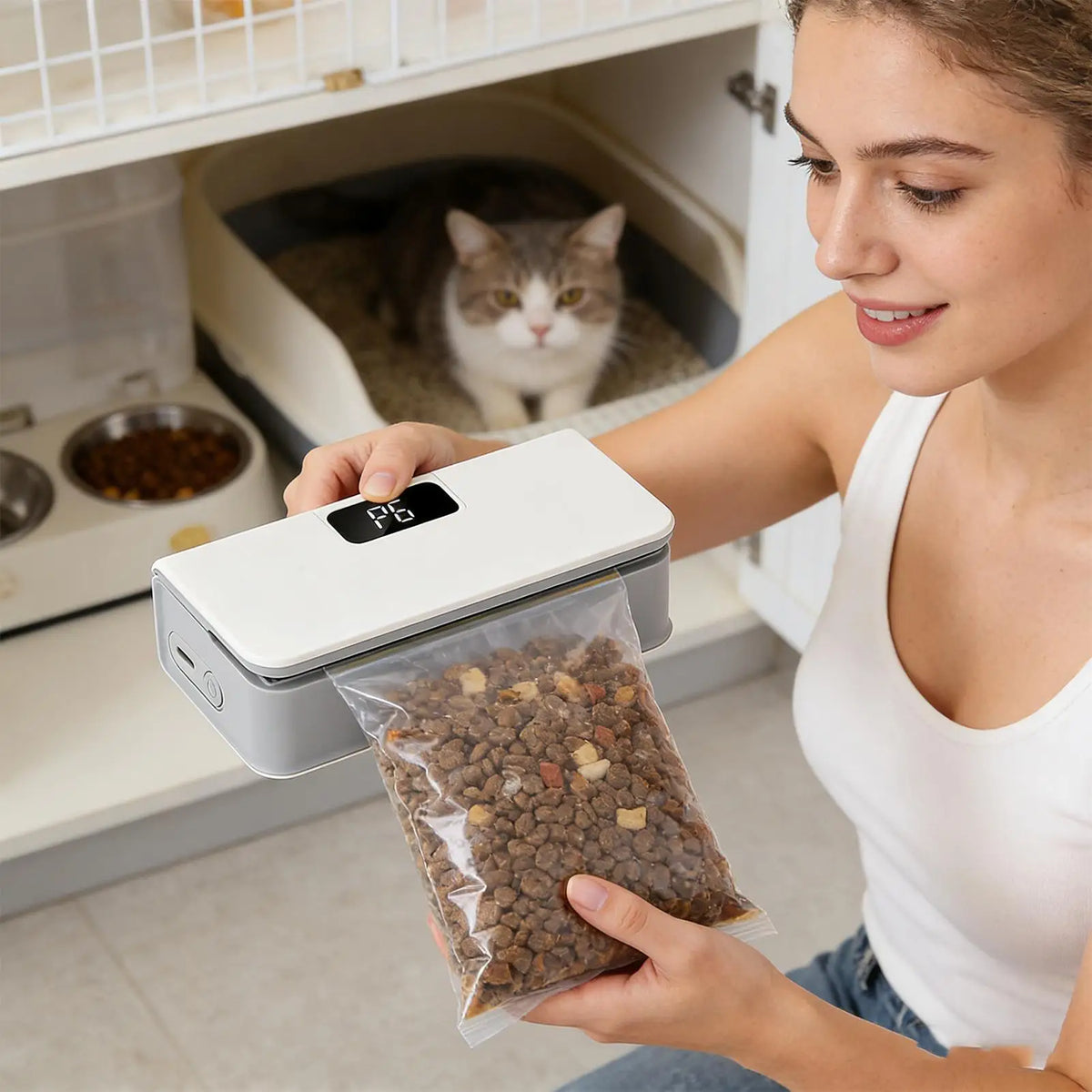 Magnetic Bag Sealing Machine 6 Level Portable Food Resealer Rechargeable Heat Sealer For Snack Chips Fridge Storage Gadget